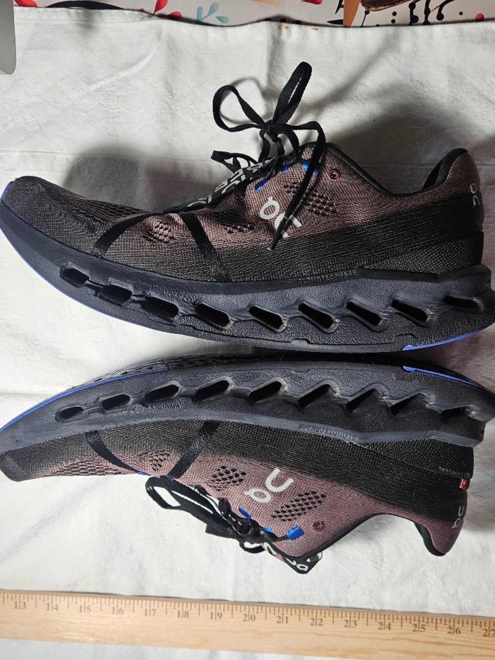 On Cloudsurfer Black/Cobalt Mens 13.5